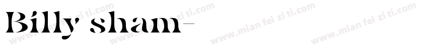 Billy sham字体转换